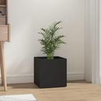 vidaXL Plantenbak 40x40x40 cm bewerkt hout zwart, Verzenden, Minder dan 60 cm, Nieuw, Hout
