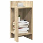 vidaXL Bijzettafels 2 st met plank 25,5x27x60 cm sonoma, Verzenden, Nieuw