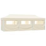vidaXL Vouwtent pop-up met 8 zijwanden 3x9 m crème, Verzenden, Nieuw