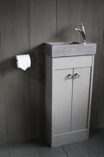 Landelijk toiletmeubel + fontein dark grey 90 x 38 cm, Huis en Inrichting, Badkamer | Badkamermeubels, Nieuw, Verzenden