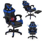 Massage Gamingstoel met Voetsteun –Ergonomisch en Verstelbaa, Verzenden, Nieuw