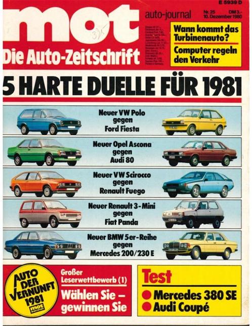 1980 MOT AUTO JOURNAL MAGAZINE 25 DUITS, Boeken, Auto's | Folders en Tijdschriften