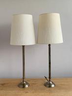 Tafellamp (2) - Zilverlook tafel lampjes - Chroom - Twee