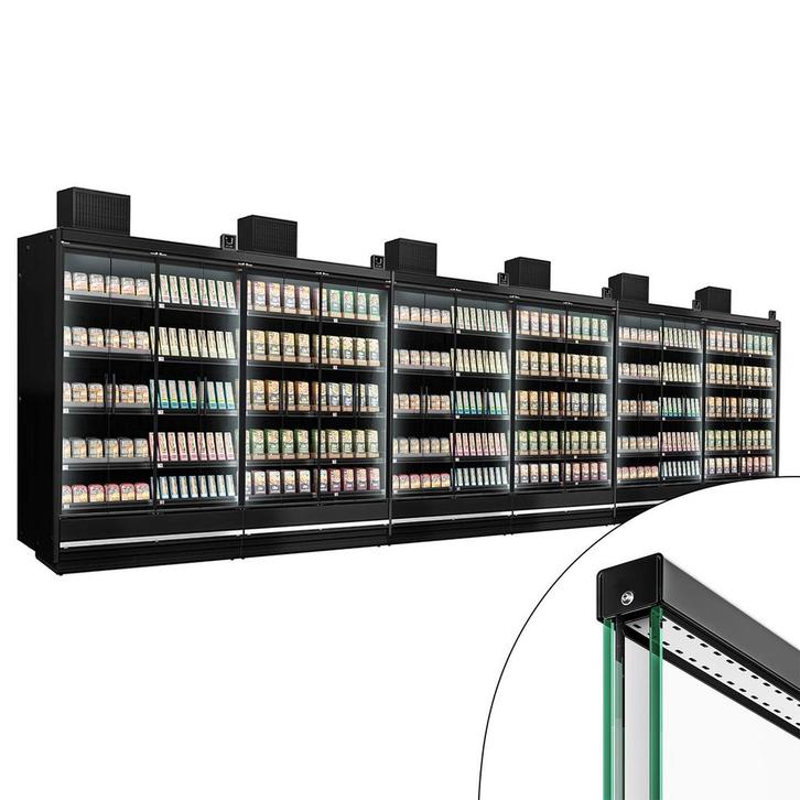 GGM Gastro | (6 stuks) Supermarkt wandkoeling - 11250mm - |, Witgoed en Apparatuur, Koelkasten en IJskasten, Verzenden