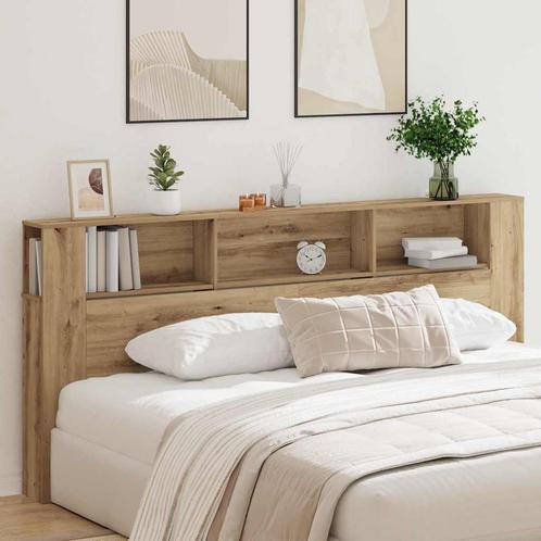 vidaXL Hoofdeinde kas met opslag 220 x 18,5 x 104,5 cm, Huis en Inrichting, Slaapkamer | Bedden, Bruin, Nieuw, Verzenden