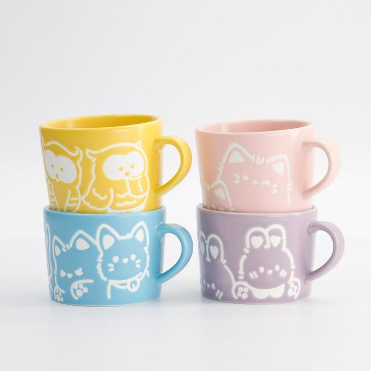 Mokjes Kawaii dieren (150ml) - Tokyo Design Studio, Huis en Inrichting, Keuken | Servies, Kop(pen) en/of Schotel(s), Nieuw, Porselein