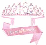 Its my 16 Birthday set met diadeem en sjerp, Verzenden, Nieuw, Versiering, Verjaardag