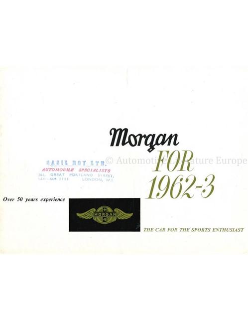 1962-1963 MORGAN PROGRAMMA BROCHURE ENGLISH, Boeken, Auto's | Folders en Tijdschriften