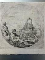 Stefano Della Bella (1610-1664) - Marinaio bianco seduto e, Antiek en Kunst