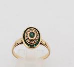 Zonder minimumprijs - Ring - 18 karaat Geel goud Smaragd -, Nieuw