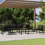 vidaXL 7-delige Loungeset met kussens aluminium, Verzenden, Nieuw, Aluminium, Loungeset