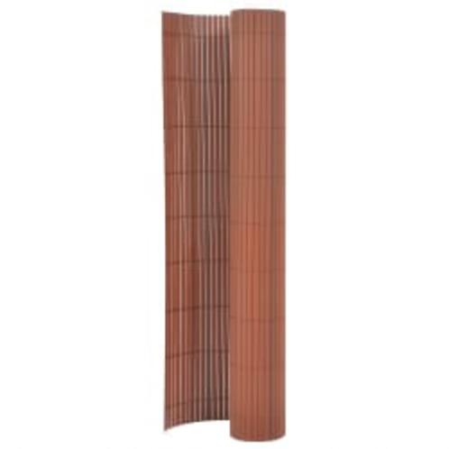 vidaXL Tuinafscheiding dubbelzijdig 110x300 cm bruin, Tuin en Terras, Schuttingen, Nieuw, Kunststof, 1 tot 2 meter, Verzenden