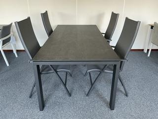 Diningset  Suns, Savona carbon stone, matt royal grey beschikbaar voor biedingen