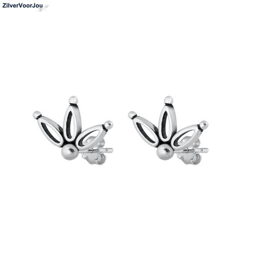 Zilveren crown studs, Sieraden, Tassen en Uiterlijk, Oorbellen, Nieuw, Verzenden