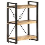 vidaXL Boekenkast met 3 schappen 60x30x80 cm massief, Verzenden, Nieuw, 50 tot 100 cm, Minder dan 100 cm