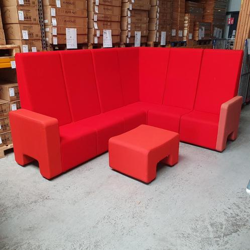 Ahrend Loungescape hoekbank rood 7-delig - 278x210 cm, Zakelijke goederen, Kantoor en Winkelinrichting | Kantoormeubilair en Inrichting