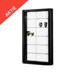 Luxe vitrinekast zwart 118,6 cm met brede randen, Nieuw in verpakking