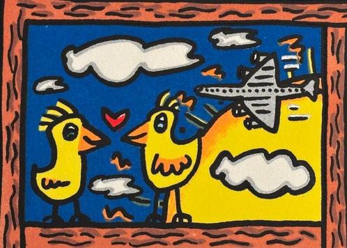 James Rizzi (1950-2011) - Looking Out My Window, original, Antiek en Kunst, Antiek | Overige Antiek