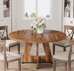 Ronde Eettafel 120 cm – Boerderijstijl in Hout en Metaal, Verzenden, Nieuw