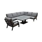 New York hoek dining loungeset 6-delig antraciet, Tuin en Terras, Tuinsets en Loungesets, Ophalen of Verzenden, Nieuw, Aluminium