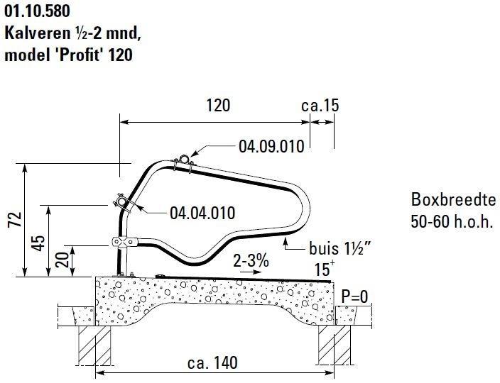 Ligbox model Spinder Profit voor kalveren 2-8 wkn, Dieren en Toebehoren, Runderen