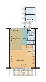 Appartement te huur in Leiderdorp - 51 m² - 1 kamer(s), Huizen en Kamers, Appartement, Leiderdorp, Zuid-Holland