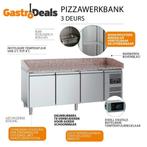 Actie! | Ecofrost pizzawerkbank | 3-Deurs | RVS | 2025mm |