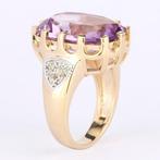 Zonder Minimumprijs - Ring Verguld - 12.45ct. tw. Amethist -, Sieraden, Tassen en Uiterlijk, Ringen, Nieuw
