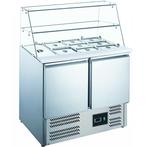 SARO Saladette met glas opbouw - ES 900 G, Verzenden, Nieuw in verpakking, Koelen en Vriezen