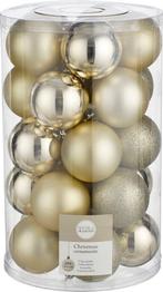 House of Seasons Plastic Kerstballen Set - 25 Stuks - Ø8 cm, Huis en Inrichting, Woonaccessoires | Overige, Ophalen of Verzenden