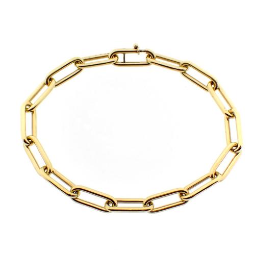Gouden closed for ever armband | 20 cm (solide armband), Sieraden, Tassen en Uiterlijk, Armbanden, Overige kleuren, Gebruikt, Goud