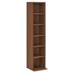 CD DVD kast vakkenkast met 6 planken 90x20x20 cm walnoot, Verzenden, Nieuw