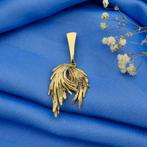 Gouden hanger van twee vleugels (gouden kettinghanger), Sieraden, Tassen en Uiterlijk, Bedels, Overige merken, Goud, Gebruikt