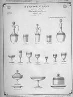 Baccarat - Dienblad - gravure 1423 - Kristal, Antiek en Kunst, Antiek | Glas en Kristal