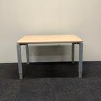 Tweedehands verstelbaar bureau 120x80 cm, Grijs metalen, Huis en Inrichting, Bureaus, Ophalen of Verzenden, In hoogte verstelbaar