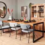 Outlet prijs: Eettafel Rechthoekig | Mangohout | 220x90x76cm, Huis en Inrichting, Verzenden, Nieuw