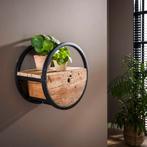 Rond wandschap met lade Carlito Ø40, Huis en Inrichting, Woonaccessoires | Wandplanken en Boekenplanken, Verzenden, Nieuw