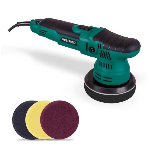 Excentrische polijstmachine 650W - 125mm | Incl. 4, Doe-het-zelf en Verbouw, Gereedschap | Handgereedschap, Nieuw, Verzenden