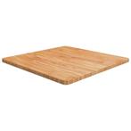 Eiken Tafelblad 70x70 - Lichtbruin Retourdeal - 55% Korting!, 50 tot 100 cm, Rustiek, Nieuw, Tafelblad
