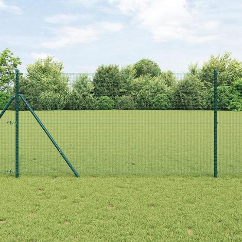 vidaXL Gelast Draadhek Groen 1,4 x 25 m - Staal, Tuin en Terras, Schuttingen, Nieuw, IJzer, Verzenden
