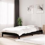 vidaXL Bed stapelbaar 80x200 cm massief grenenhout zwart, Huis en Inrichting, Nieuw, Eenpersoons, Verzenden