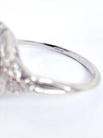 Ring - 18 karaat Witgoud Smaragd - Diamant, Nieuw