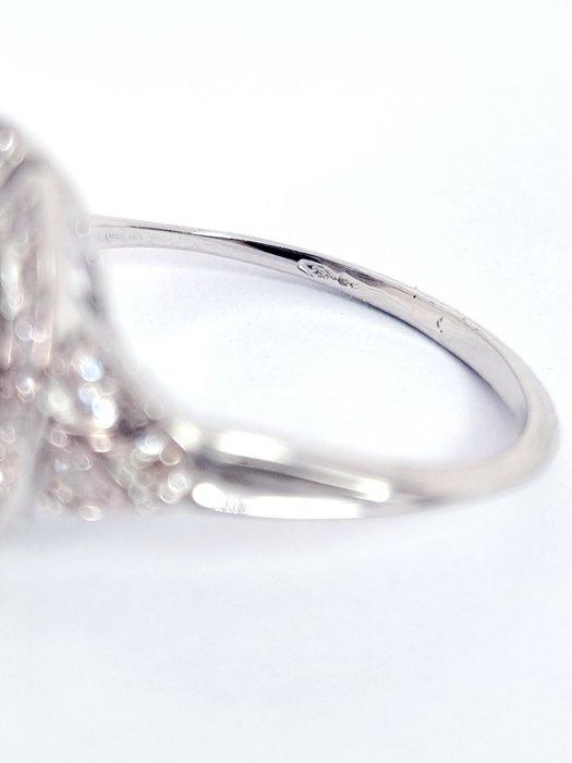 Ring - 18 karaat Witgoud Smaragd - Diamant, Sieraden, Tassen en Uiterlijk, Ringen