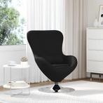 vidaXL Eivormige stoel Zwart Stof, Huis en Inrichting, Fauteuils, Verzenden, Nieuw