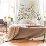 Profhome 398741-GU Fotobehang vogel patroon mat grijs groen, Verzenden
