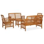 vidaXL 5-delige Loungeset massief acaciahout, Verzenden, Nieuw, Hout, Loungeset