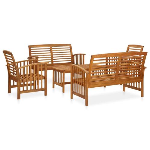 vidaXL 5-delige Loungeset massief acaciahout, Tuin en Terras, Tuinsets en Loungesets, Loungeset, Nieuw, Hout, Verzenden