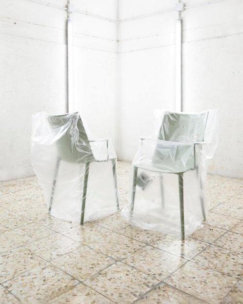 Kartell - Philippe Starck - Fauteuil (2) - H.H.H. - Groen -, Antiek en Kunst, Antiek | Meubels | Stoelen en Banken