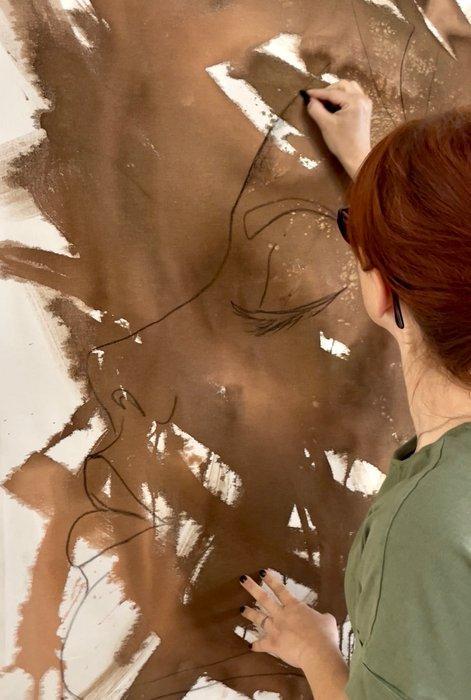 Serena Grassetti - Resta in Ascolto #5 XXL, Antiek en Kunst, Kunst | Schilderijen | Modern