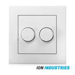 DUO DIMMER AFDEKPLAAT | HELDERWIT | ION INDUSTRIES, Nieuw